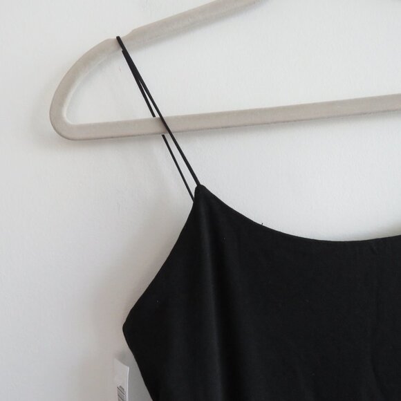 ARITZIA WILFRED Roos Bodycon Mini Dress in Black Stretch Minimalist - Size M NWT - Picture 4 of 13